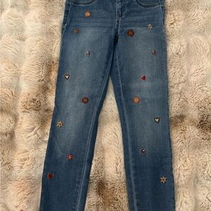 Wonder Nation Blue Embroidered Jeans